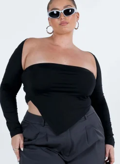 Princess Polly Koslo Bolero Topcurve Black Hot
