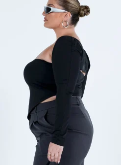 Princess Polly Koslo Bolero Topcurve Black Hot
