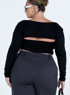 Princess Polly Koslo Bolero Topcurve Black Hot