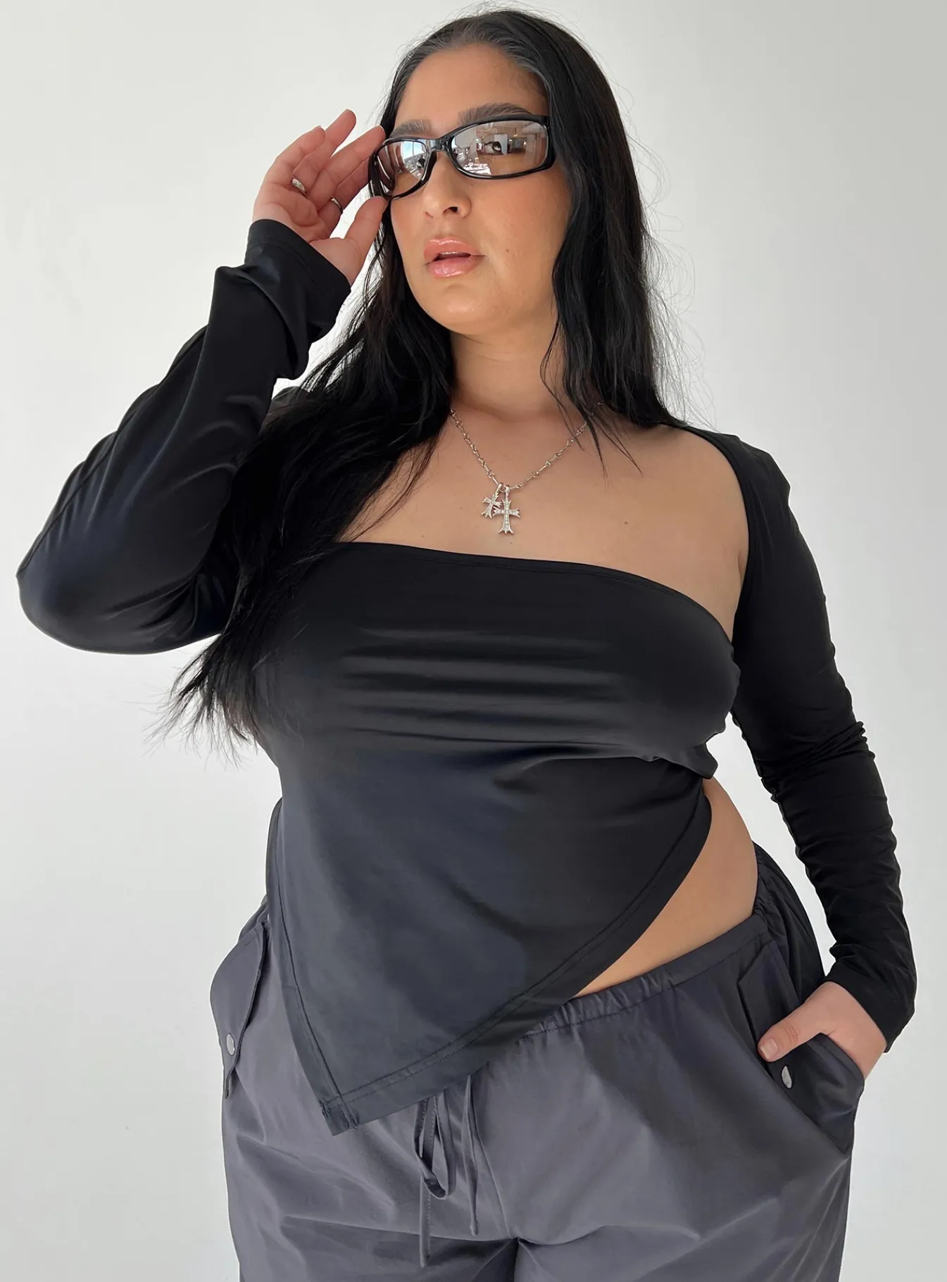 Princess Polly Koslo Bolero Topcurve Black Hot