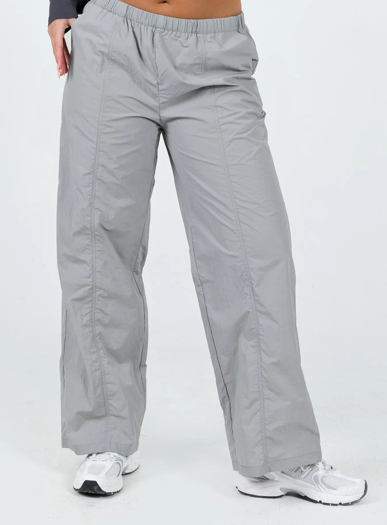Princess Polly Kosta Parachute Pants Grey Hot