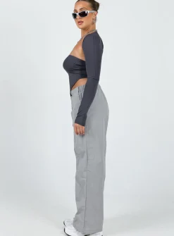 Princess Polly Kosta Parachute Pants Grey Hot
