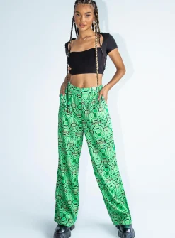 Princess Polly Kutcher Pants  Green Cheap