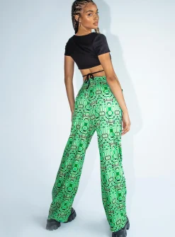 Princess Polly Kutcher Pants Green Cheap