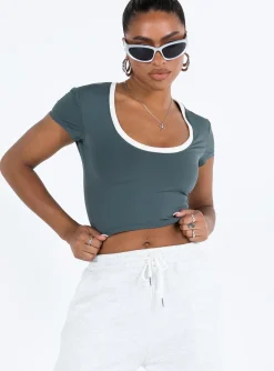 Princess Polly Kyah Top  Steel Online