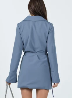 Princess Polly Kyah Wrap Blazer Dress  Navy Cheap