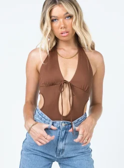 Princess Polly Kylan Bodysuit  Brown Store