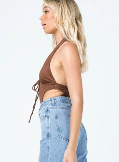 Princess Polly Kylan Bodysuit  Brown Store