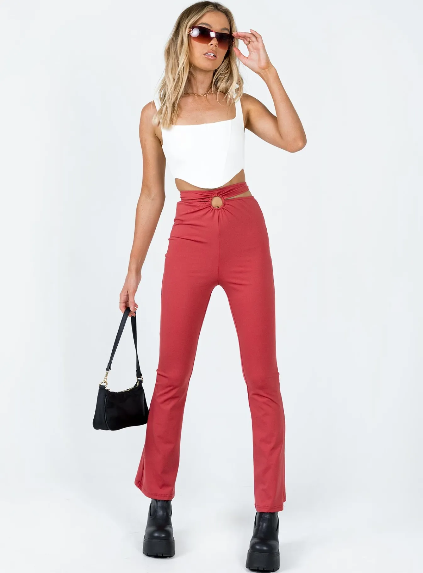 Princess Polly Kyra Pants Red Cheap