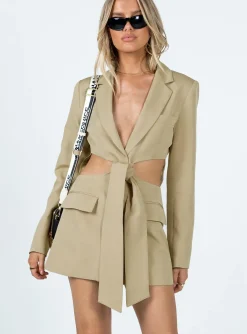 Princess Polly La Confidential Mini Dress  Camel Best