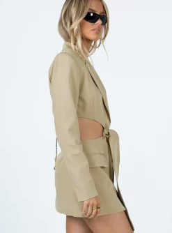 Princess Polly La Confidential Mini Dress  Camel Best