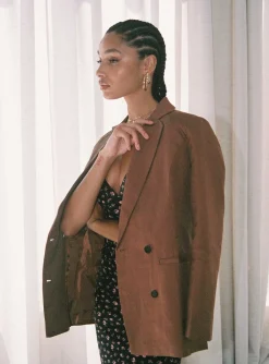 Princess Polly La Quinta Blazer  Brown Discount