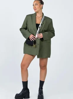 Princess Polly La Quinta Blazer  Khaki Best