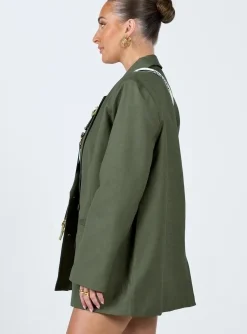 Princess Polly La Quinta Blazer  Khaki Best