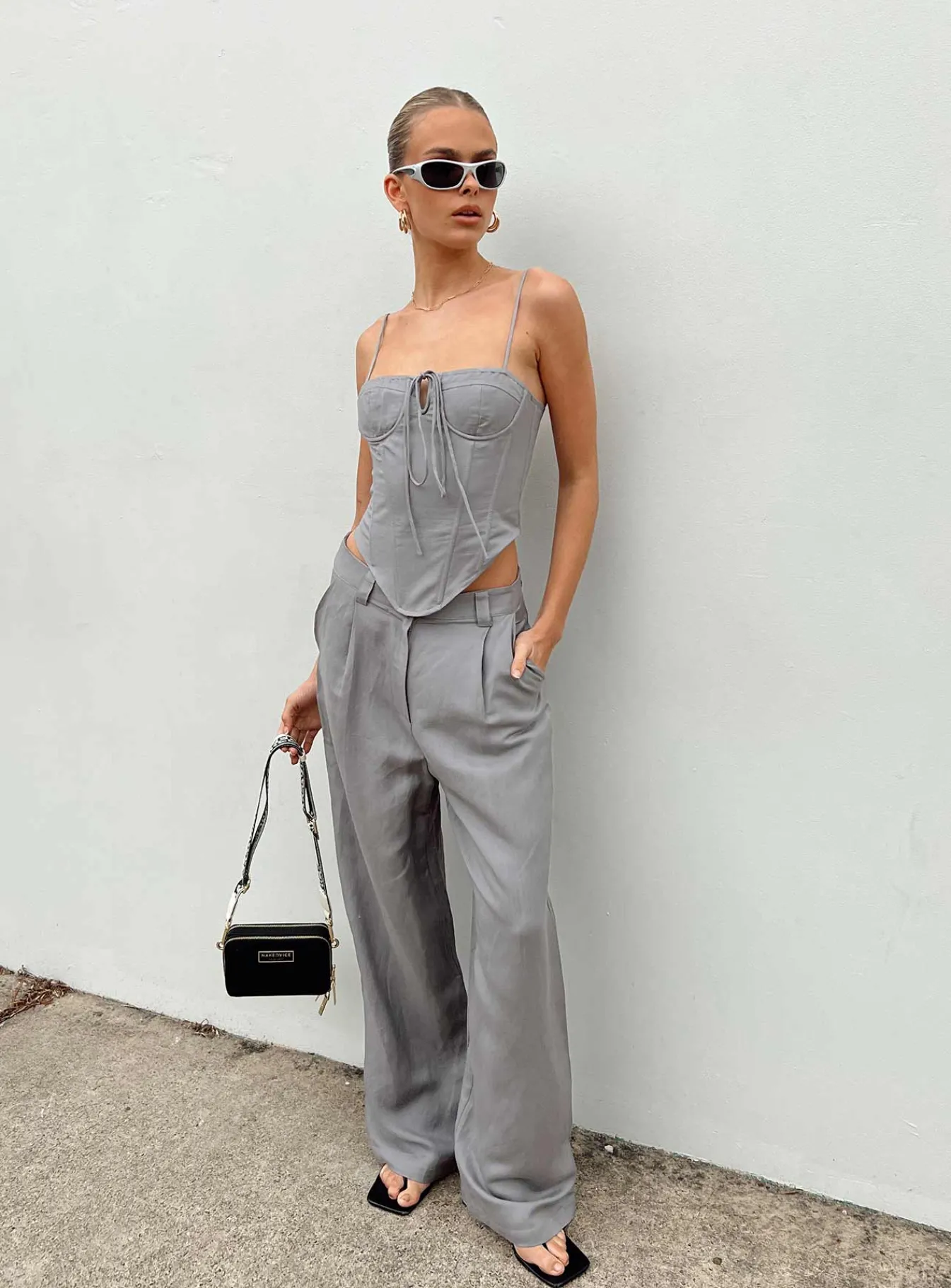 Princess Polly La Quinta Pant Grey Discount