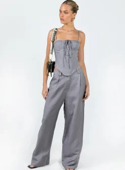 Princess Polly La Quinta Pant Grey Discount