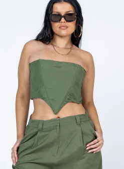 Princess Polly La Quinta Tube Top  Khaki Store