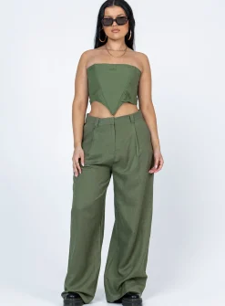 Princess Polly La Quinta Tube Top  Khaki Store