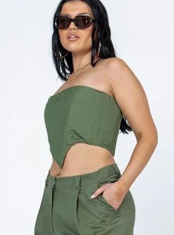 Princess Polly La Quinta Tube Top  Khaki Store