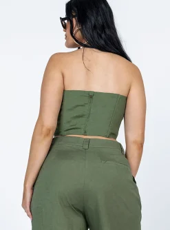 Princess Polly La Quinta Tube Top  Khaki Store
