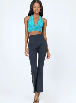 Princess Polly Lacey Top  Teal Shop