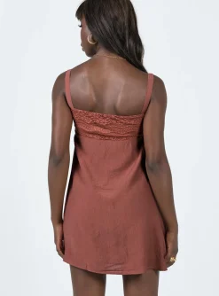 Princess Polly Laci Mini Dress  Brown Discount