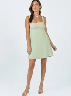Princess Polly Laci Mini Dress  Sage Store