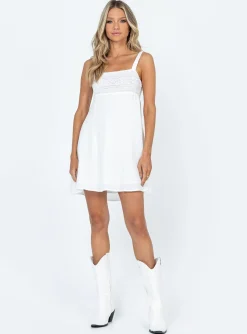 Princess Polly Laci Mini Dress Off White Discount
