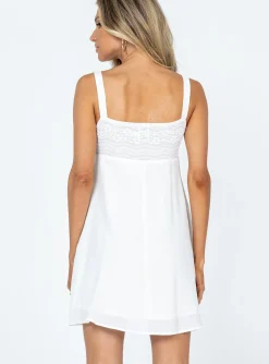 Princess Polly Laci Mini Dress Off White Discount