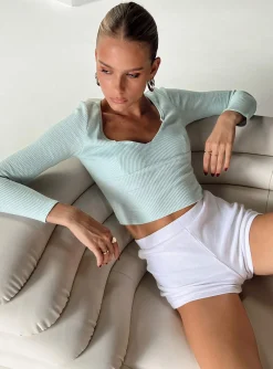 Princess Polly Lader Long Sleeve Top Blue Outlet