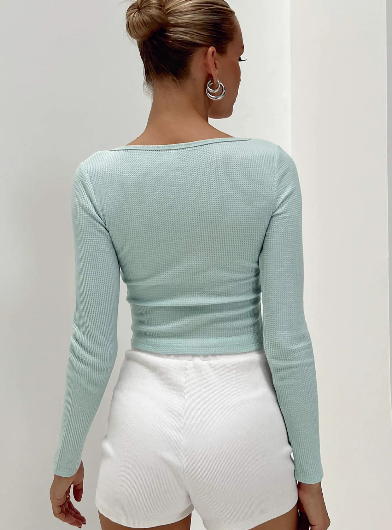 Princess Polly Lader Long Sleeve Top Blue Outlet