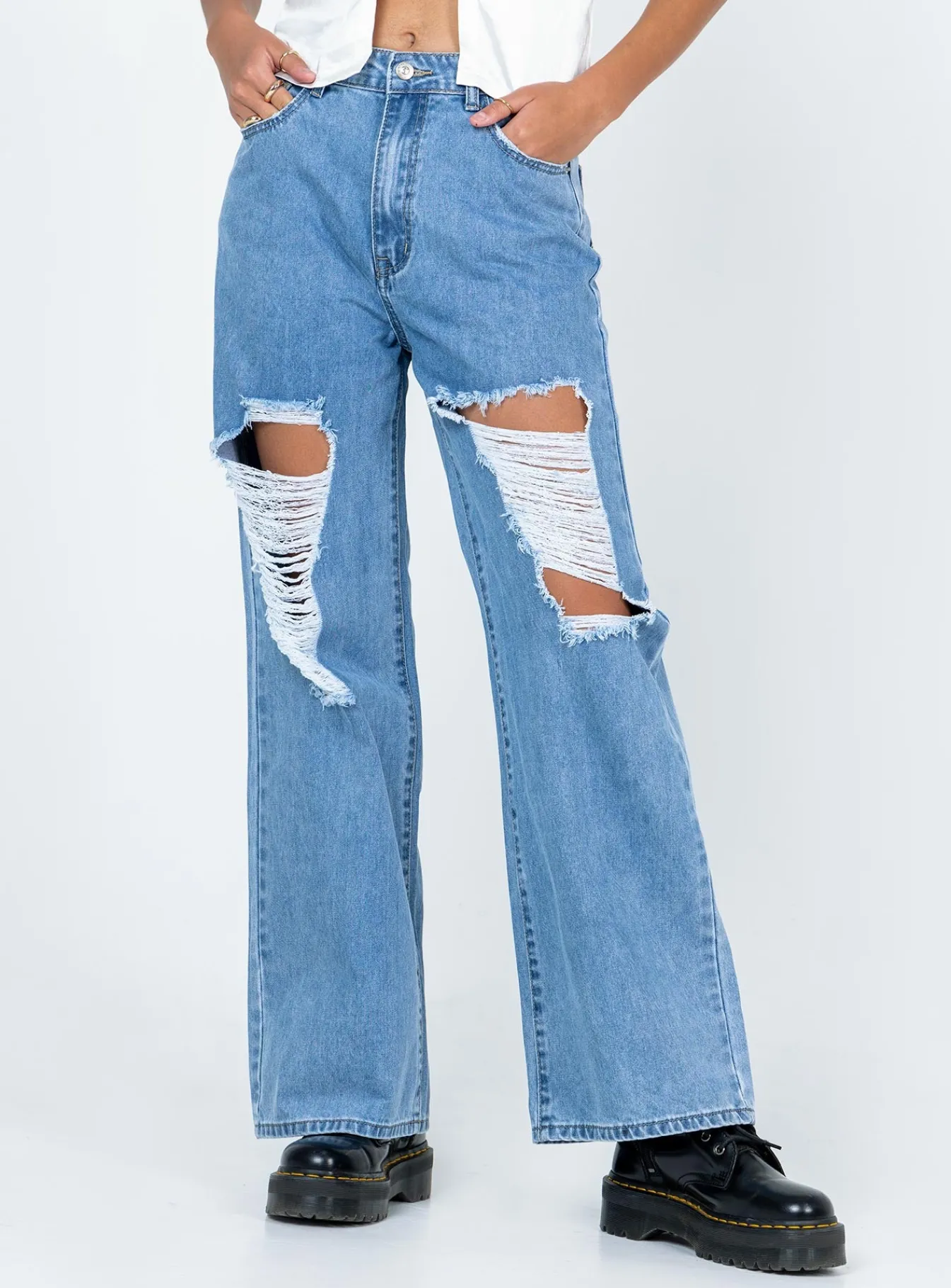Princess Polly Laguna Wide Legjeans Denim Outlet