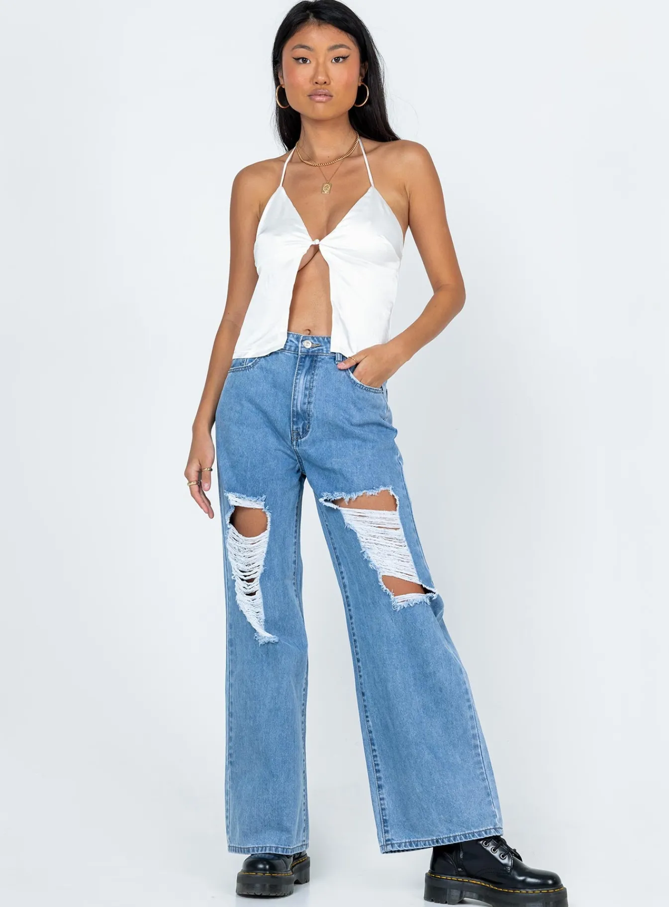 Princess Polly Laguna Wide Legjeans Denim Outlet