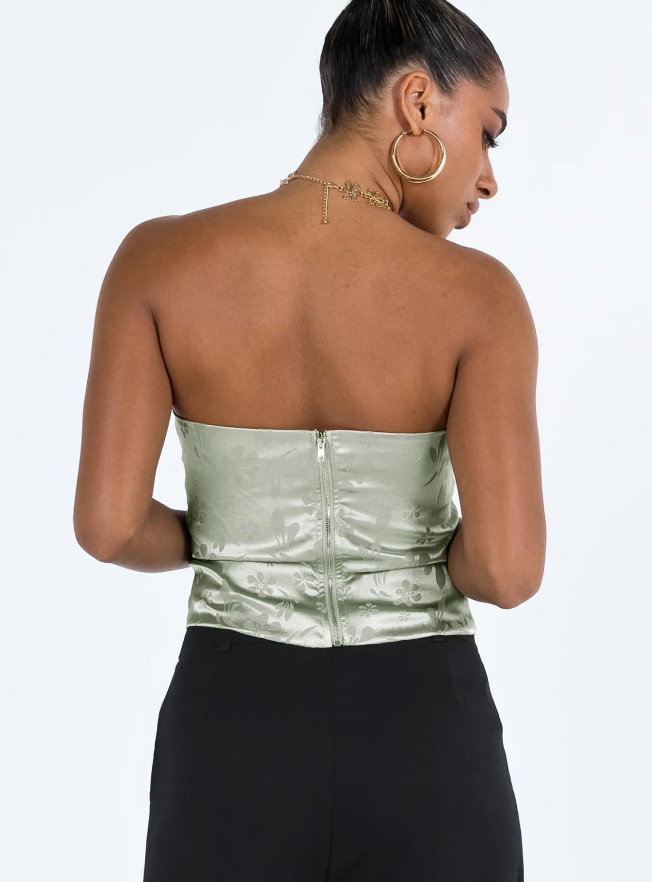 Princess Polly Lalor Strapless Top Green Best