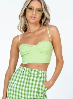 Princess Polly Landon Top  Green Best