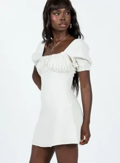 Princess Polly Langham Mini Dress  Ivory Outlet