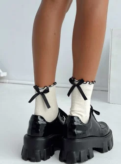 Princess Polly Lanter Socks  Cream Hot