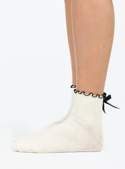 Princess Polly Lanter Socks  Cream Hot