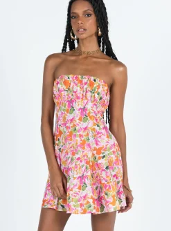 Princess Polly Largo Strapless Mini Dress  Multi New