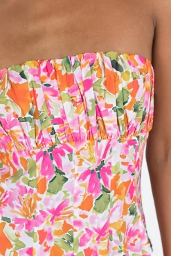 Princess Polly Largo Strapless Mini Dress  Multi New