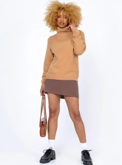 Princess Polly Larissa Sweater  Brown Sale