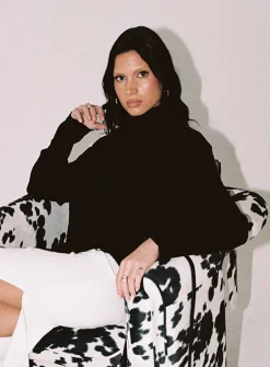 Princess Polly Larnee Turtleneck Sweater  Black Shop