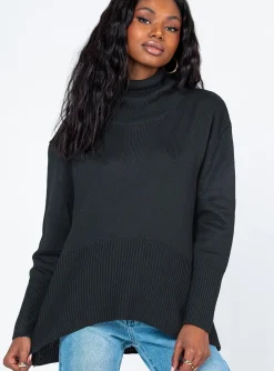 Princess Polly Larnee Turtleneck Sweater  Black Shop