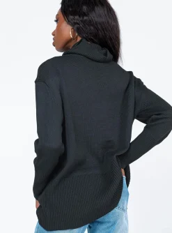Princess Polly Larnee Turtleneck Sweater  Black Shop