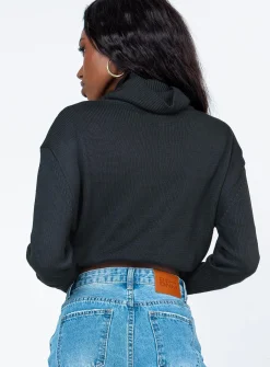 Princess Polly Larnee Turtleneck Sweater  Black Shop