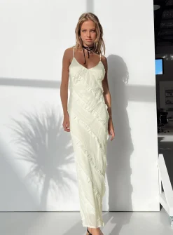 Princess Polly Lars Maxi Dress  Yellow New