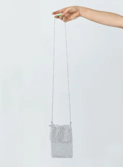 Princess Polly Larson Crossbody Mini Bag  Silver Cheap