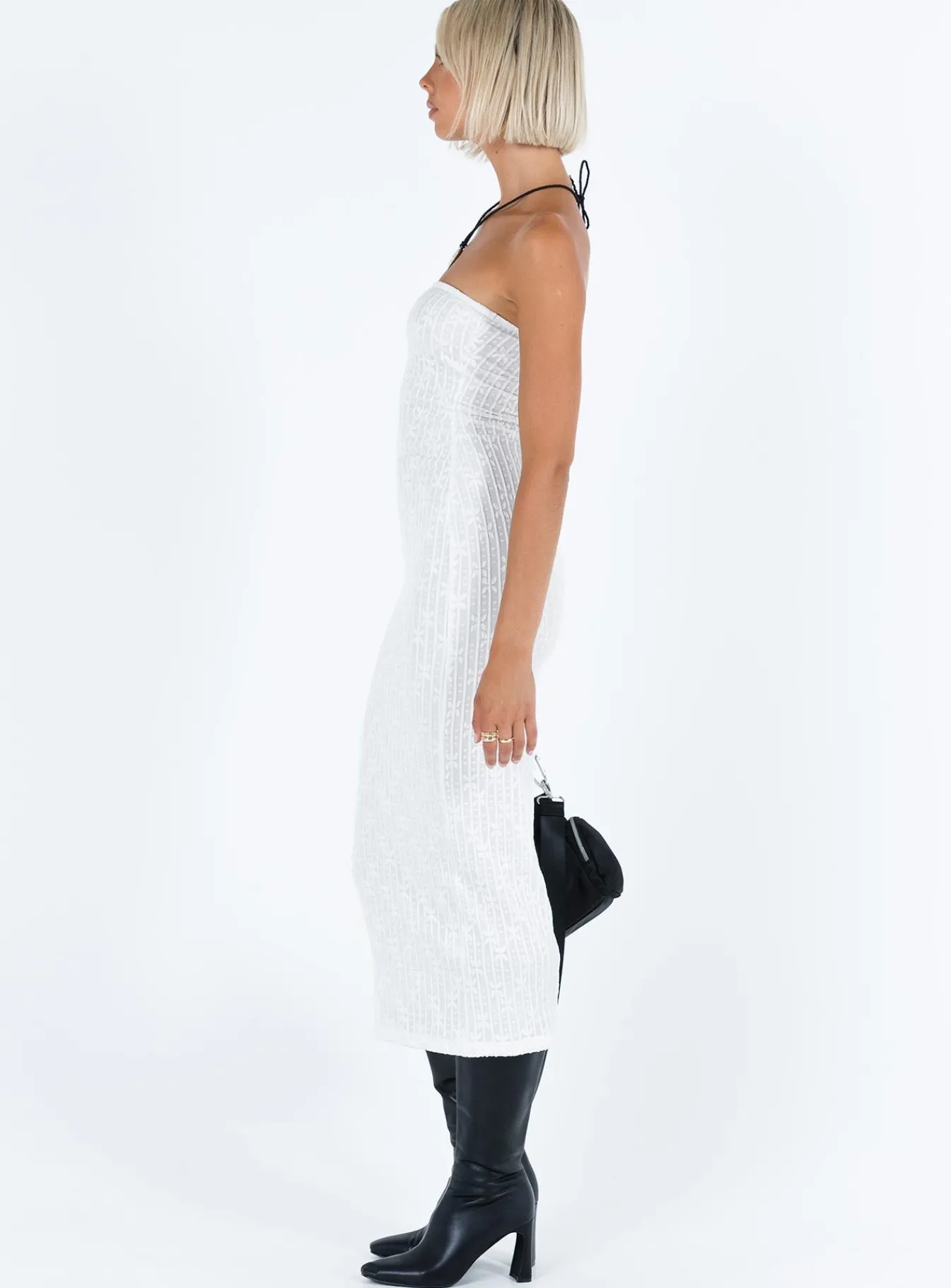 Princess Polly Lasance Maxi Dress White New