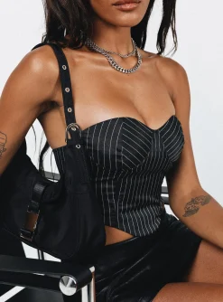 Princess Polly Laskey Bustier Top  Black Cheap