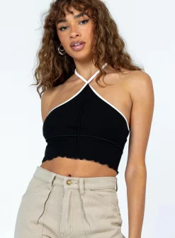 Princess Polly Latoya Top  Black Cheap